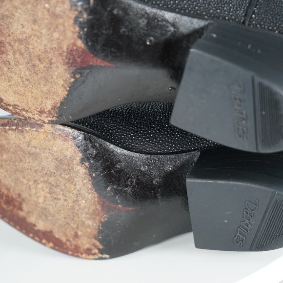 Hand Made STINGRAY Cowboy Western DECKTILES BOOTS w Eyes SZ 6.5 - Picture 7 of 16